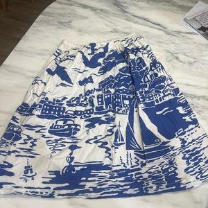 Cath kidston rare painted skirt scene - Grecian nautical